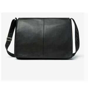 Osgoode Marley Bag Black Leather Crossbody Messenger Laptop Bag